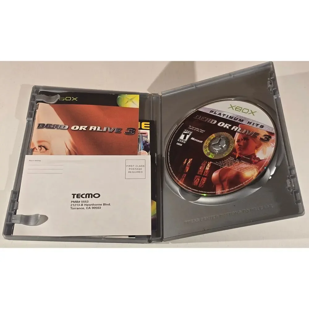Dead or Alive 3 Platinum Hits Xbox Game Complete In Box CIB